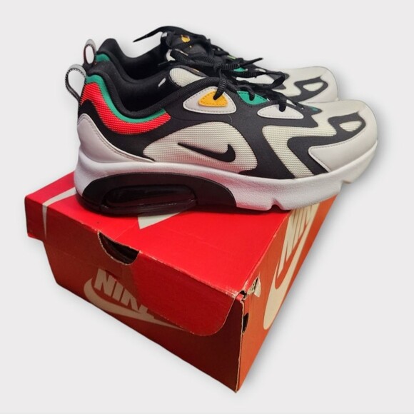 Nike Air Max 200 Unisex Sneakers in White/Black/Bright Crimson 7 - Picture 3 of 7